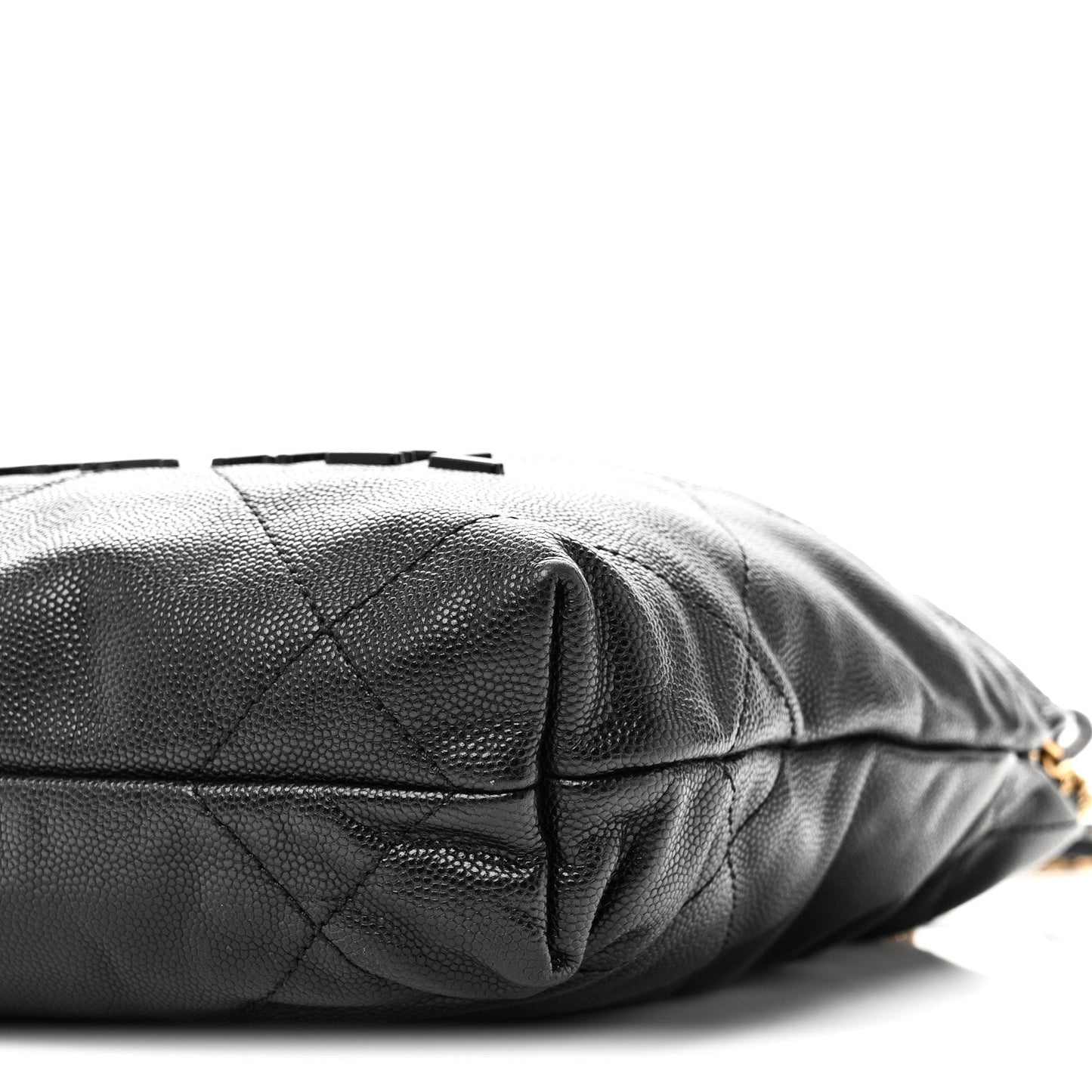 Shiny Caviar Quilted Monochrome Mini Chanel 22 Black
