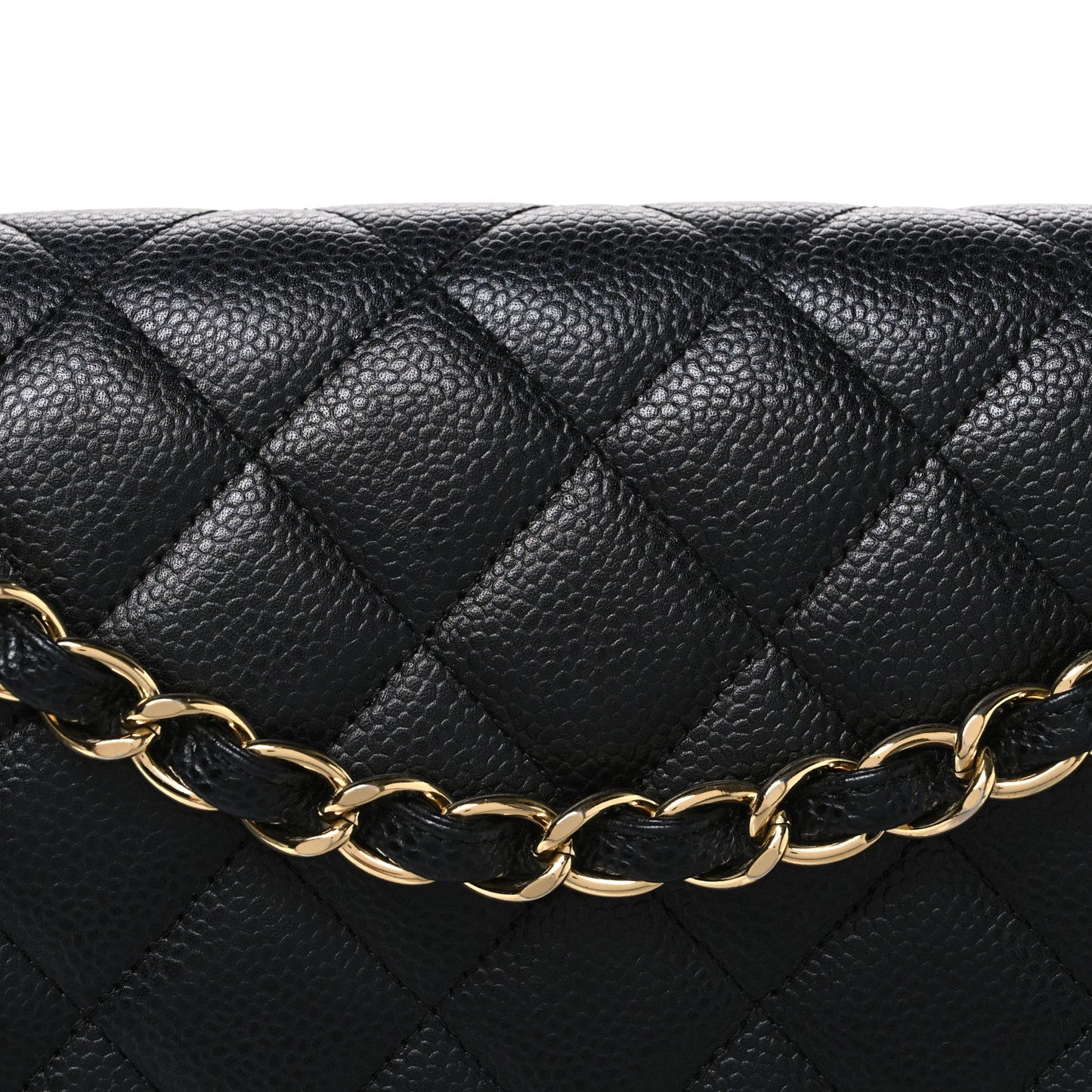 Caviar Quilted Maxi Double Flap Black