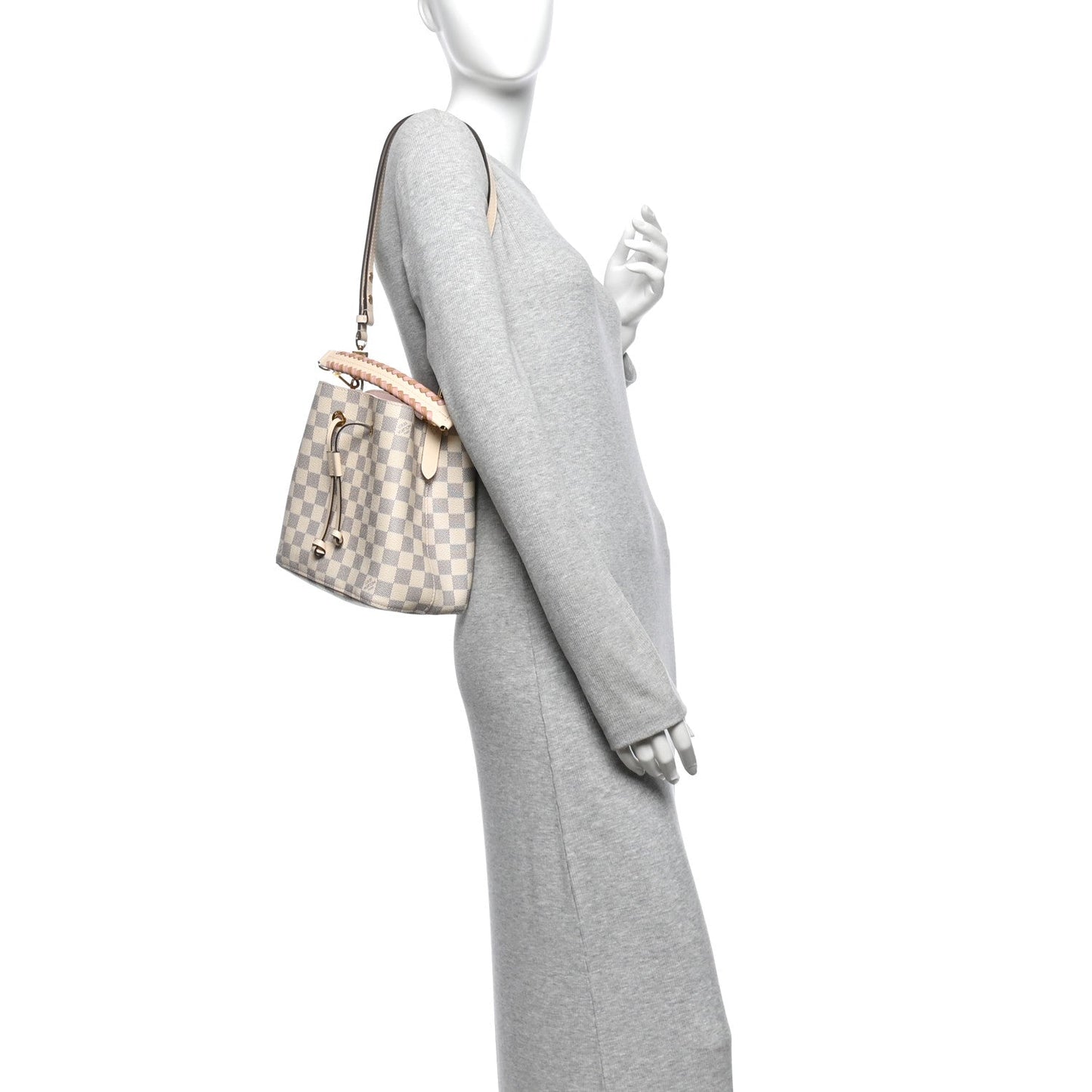 Damier Azur Braided Neonoe BB Pink