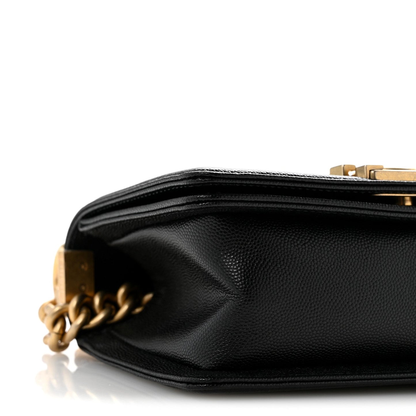 Caviar Quilted Small Boy Flap Black