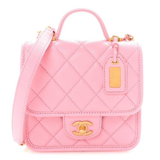 Caviar School Memory Mini Top Handle Flap Light Pink