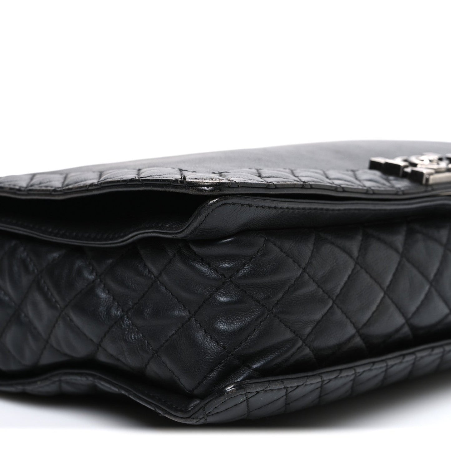 Calfskin Large Boy Reverso Flap Black