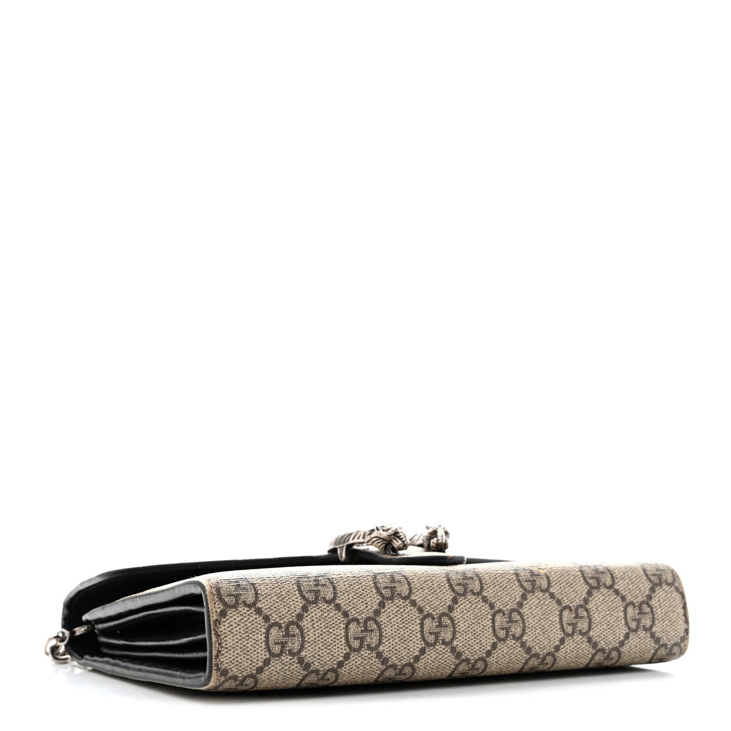 GG Supreme Monogram Mini Dionysus Chain Wallet Beige Black
