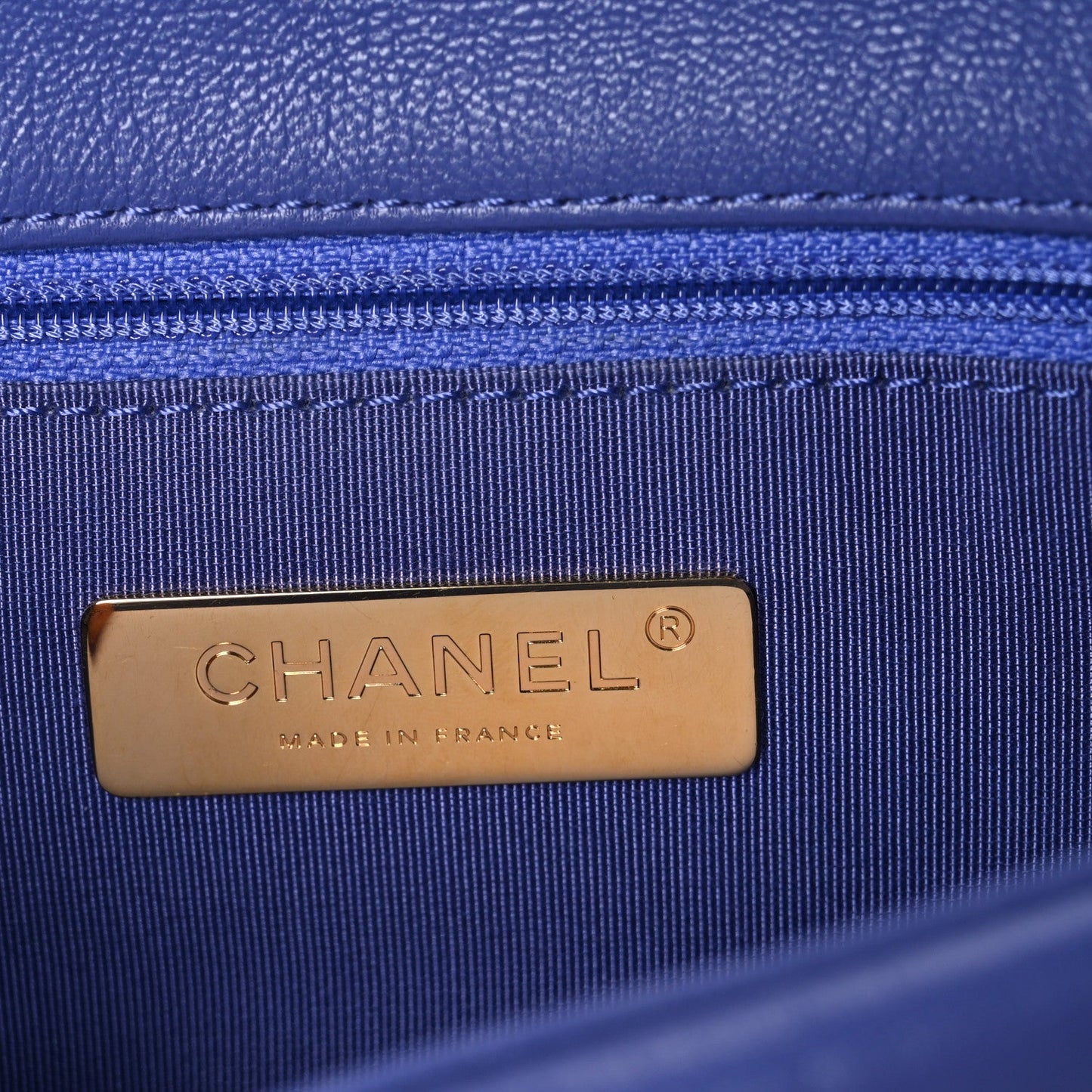 Lambskin Quilted Large Chanel 19 Flap Purple