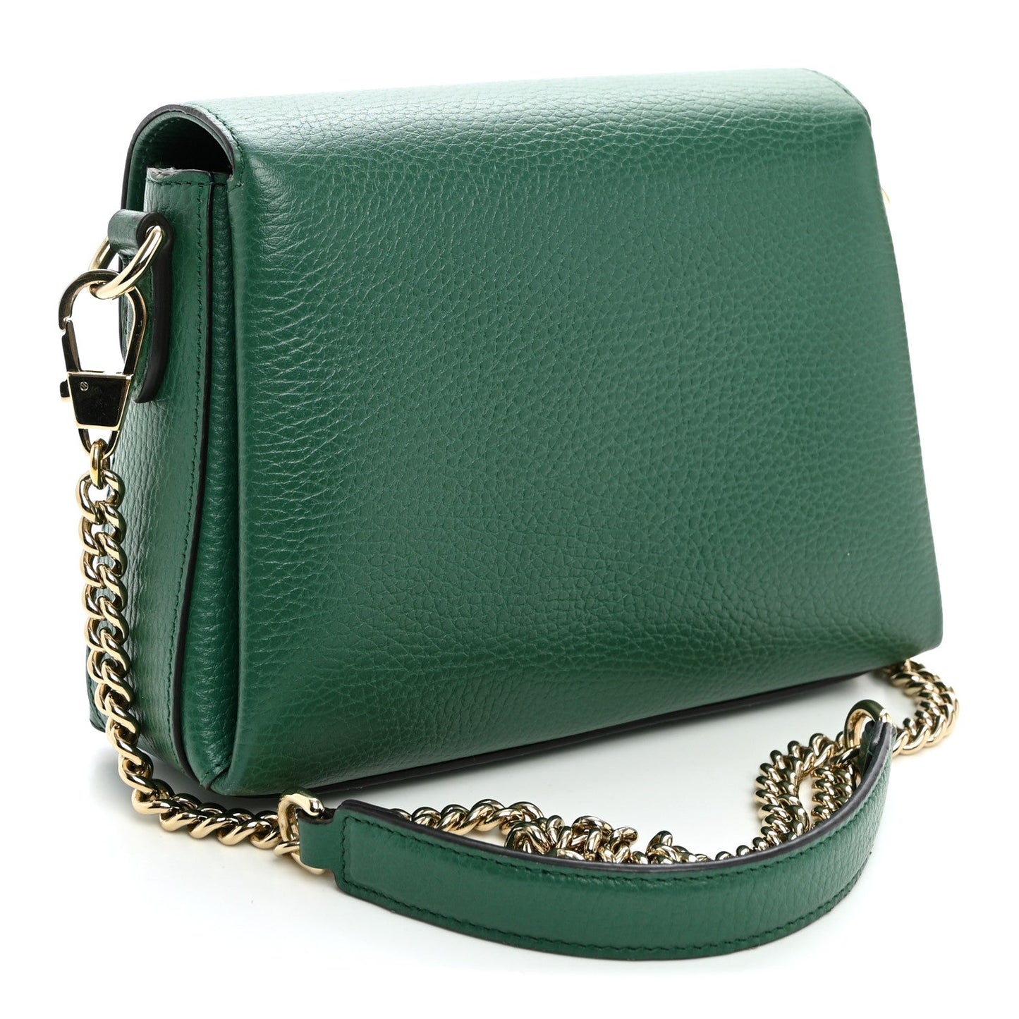 Dollar Calfskin Interlocking G Crossbody Bag Emerald