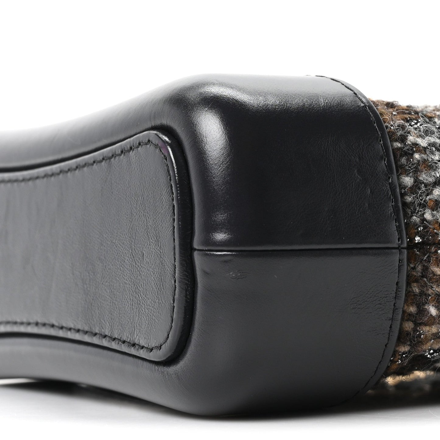 Tweed Calfskin Small Gabrielle Hobo Brown