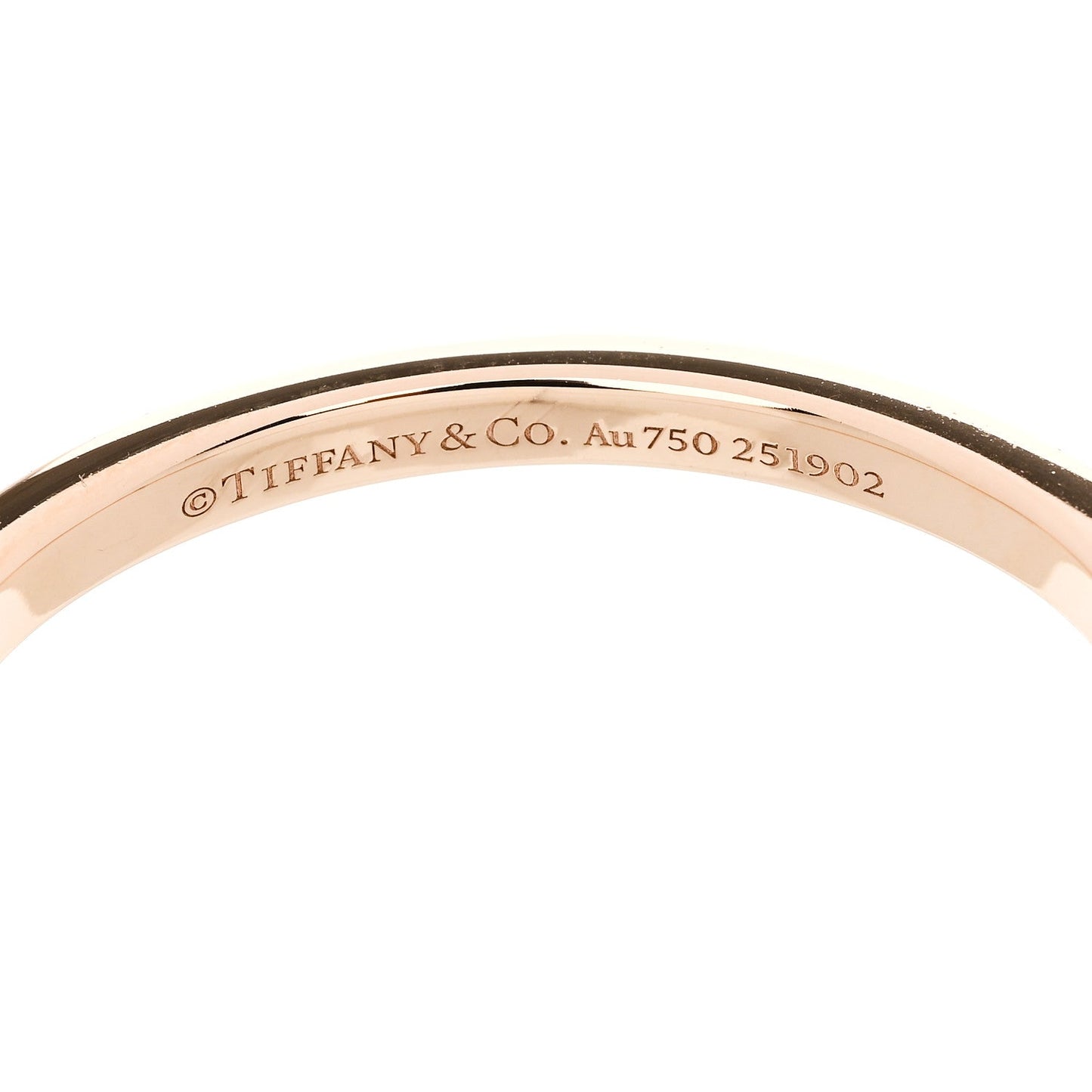 18K Rose White Gold Lock Narrow Bangle Bracelet