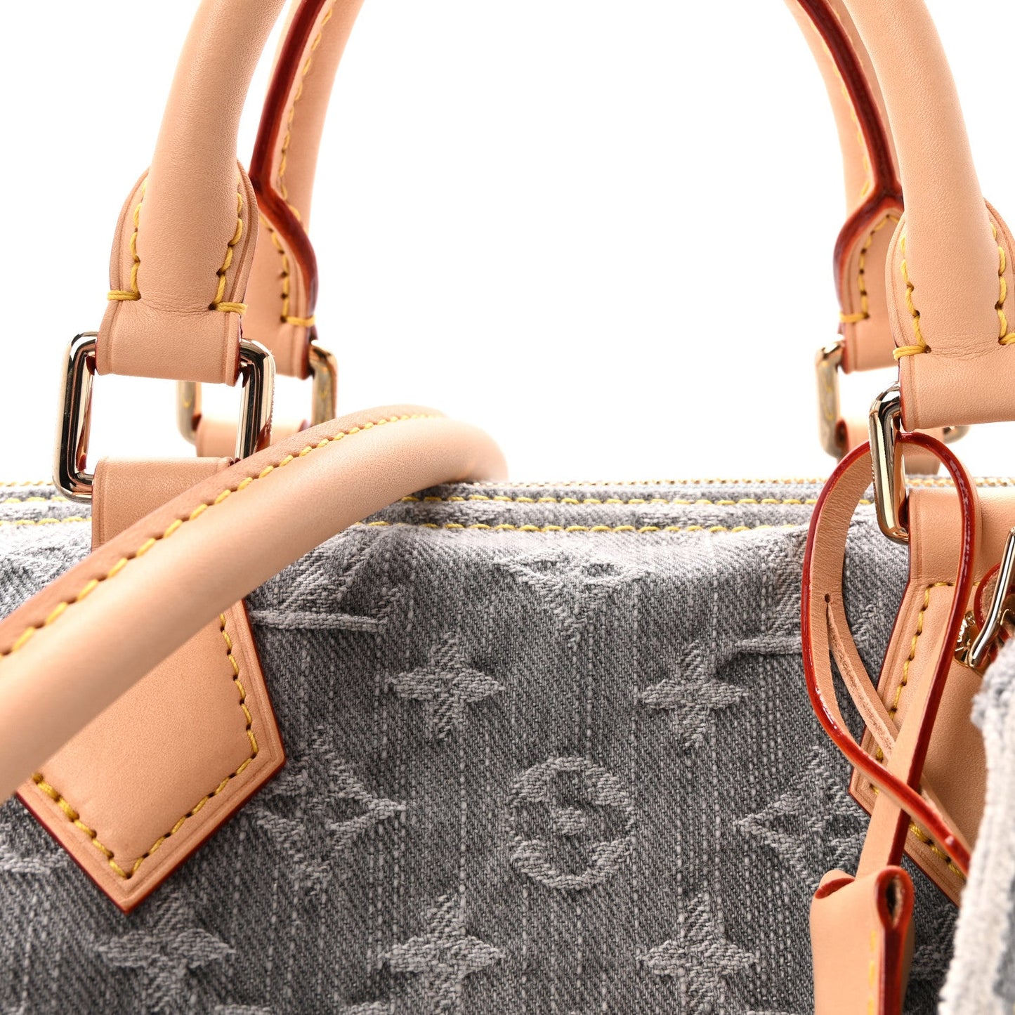 Monogram Denim Speedy Soft 30 Washed Gray