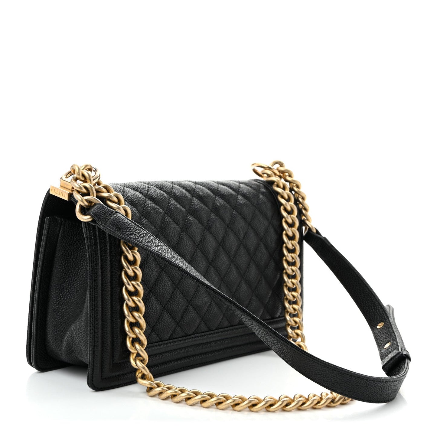 Caviar Quilted Medium Boy Flap Black