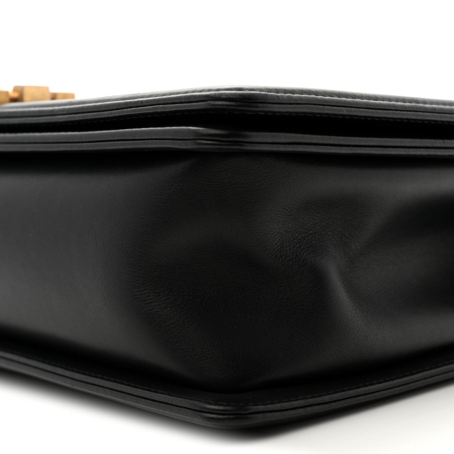 Calfskin Quilted New Medium Boy Flap Black