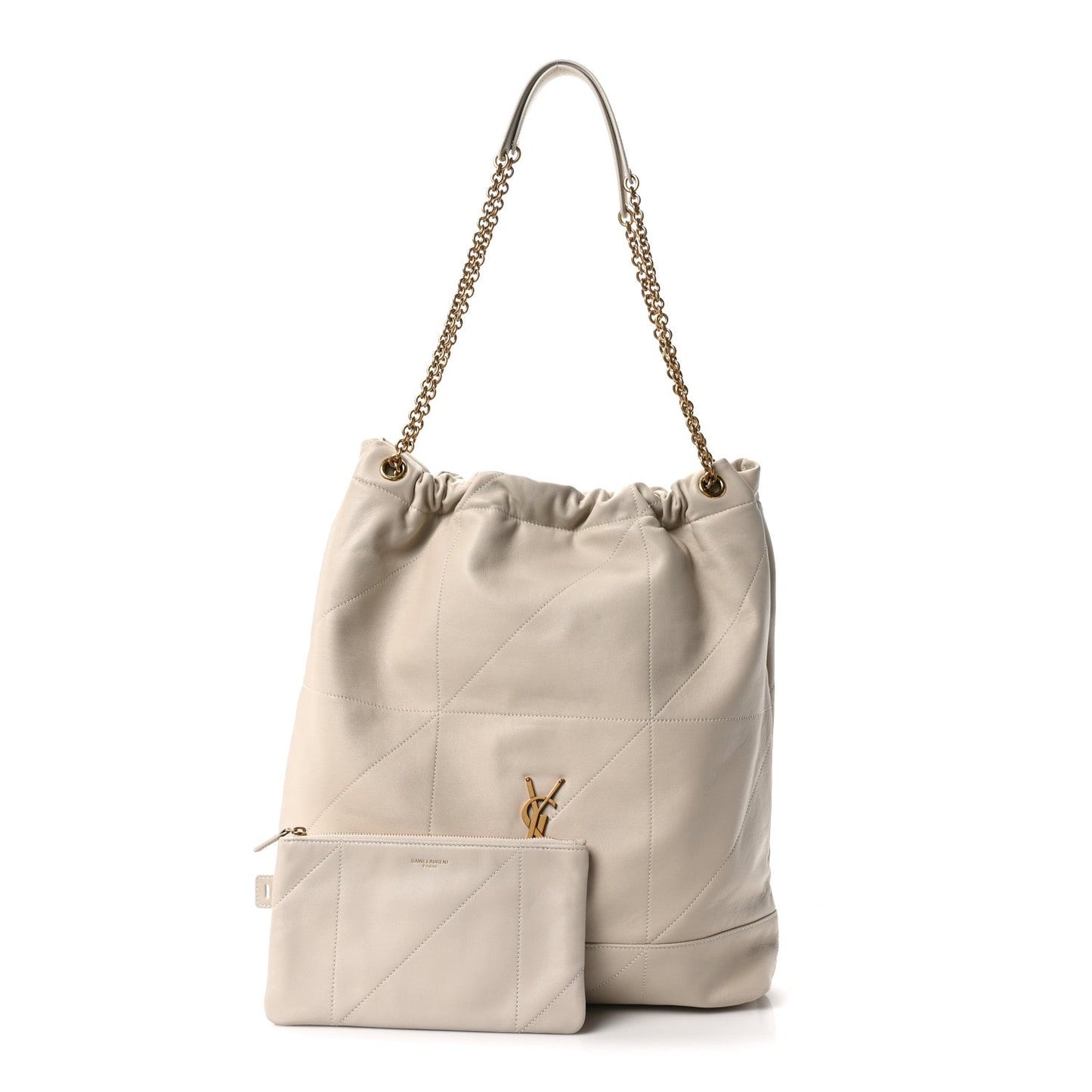 Lambskin Matelasse Large Jamie Pochon Crema Soft
