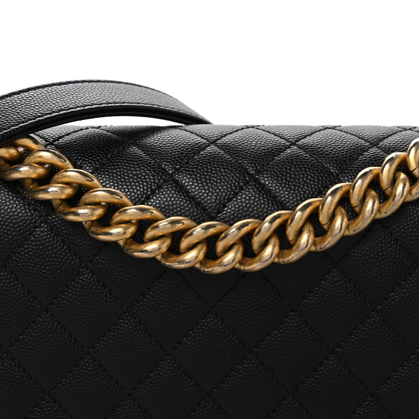 Caviar Quilted Medium Boy Flap Black