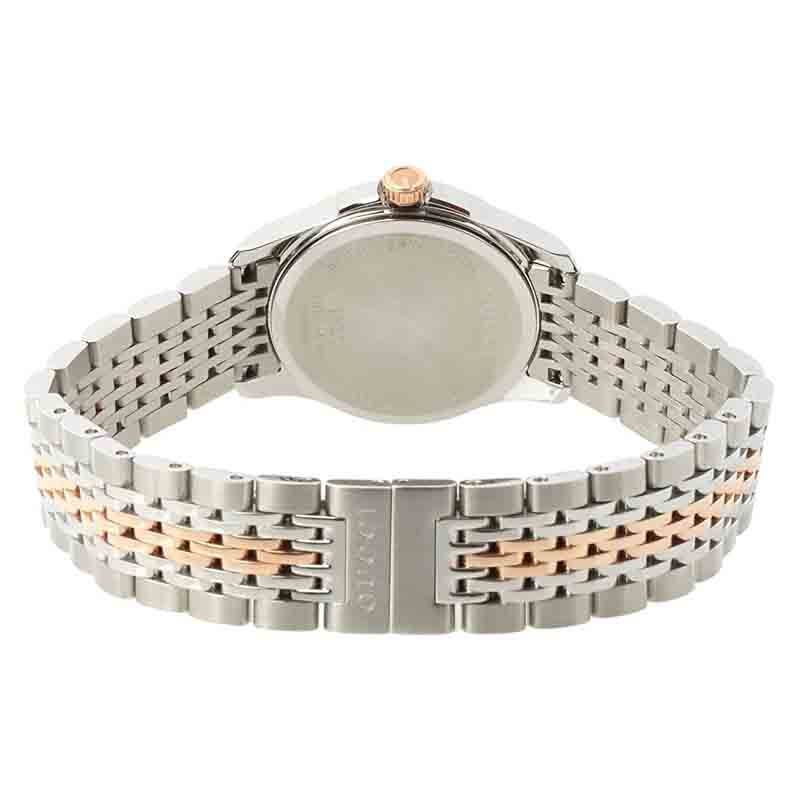 Gucci G Timeless Diamonds Mother of Pearl Dial Two Tone Mesh Bracelet Watch For Women - YA126514