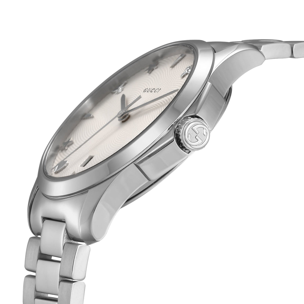Gucci G Timeless Silver Dial Silver Steel Strap Watch For Women - YA1264028