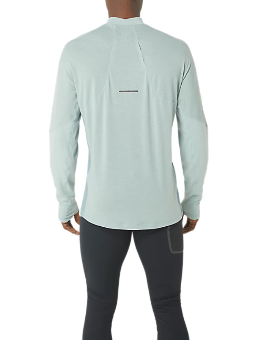 Men's Metarun Mock Neck Long Sleeve Top :Ocean Haze