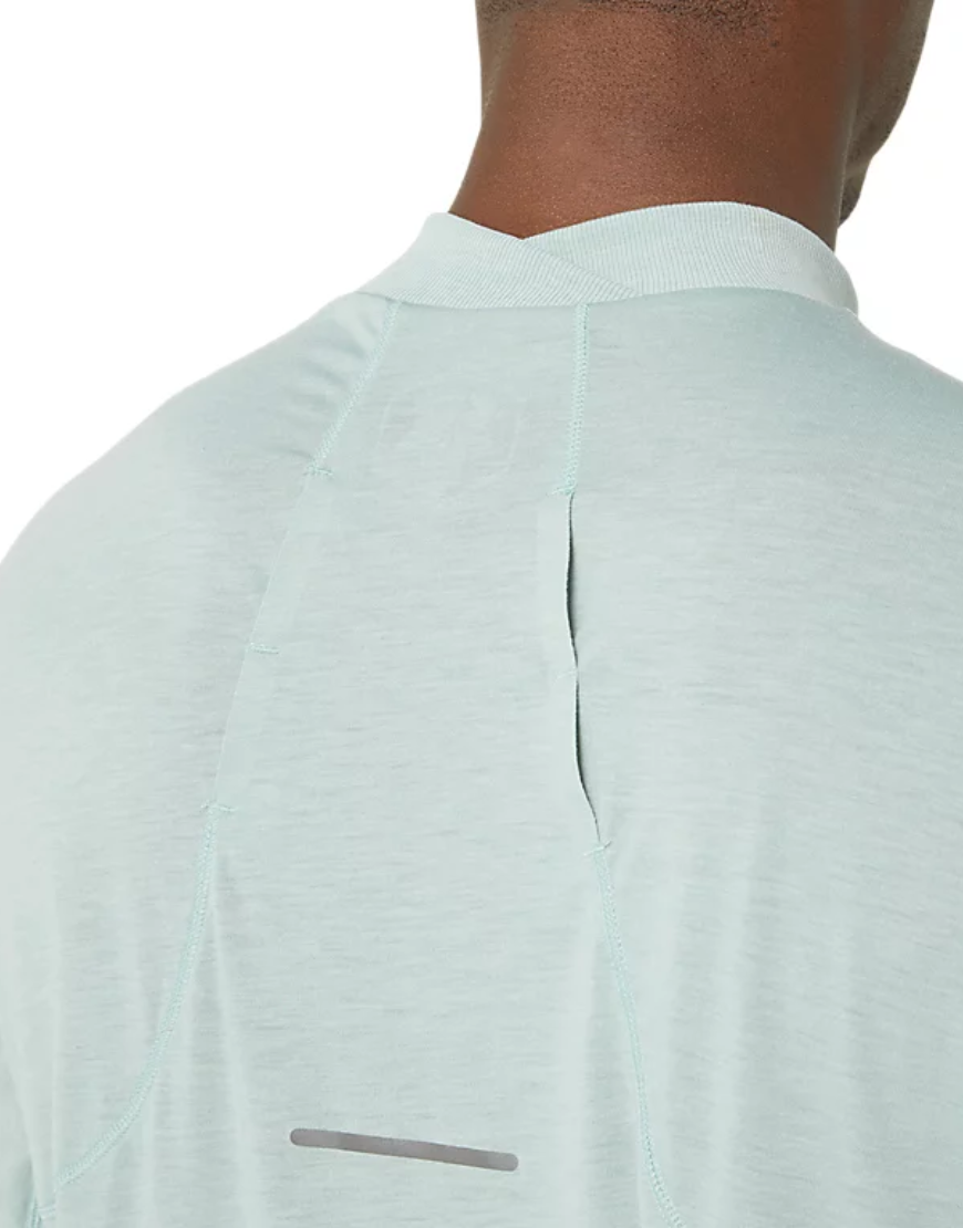 Men's Metarun Mock Neck Long Sleeve Top :Ocean Haze