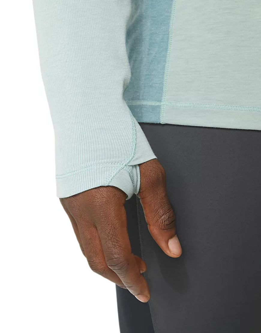 Men's Metarun Mock Neck Long Sleeve Top :Ocean Haze