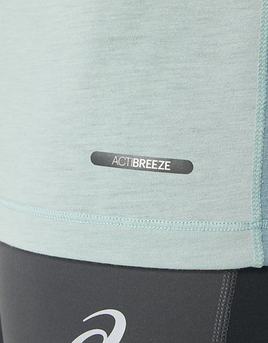 Men's Metarun Mock Neck Long Sleeve Top :Ocean Haze