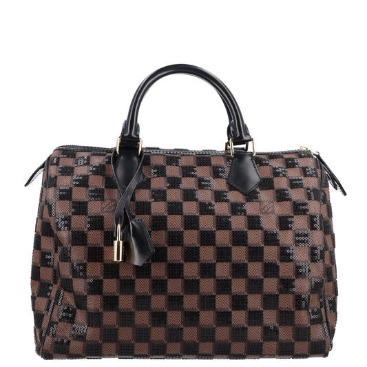 Damier Paillettes Speedy 30 Black
