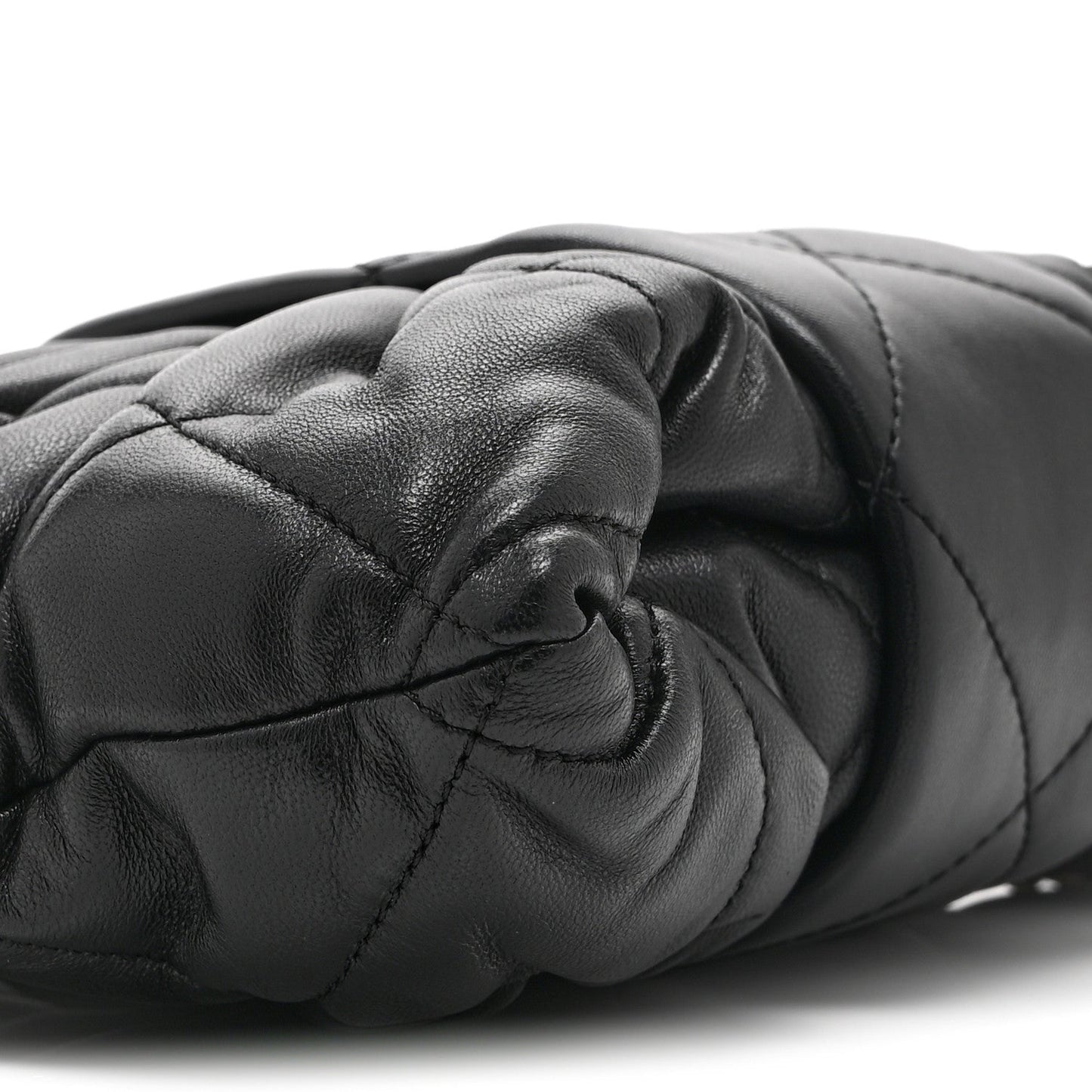 Lambskin Quilted Mini Bow Bag Black