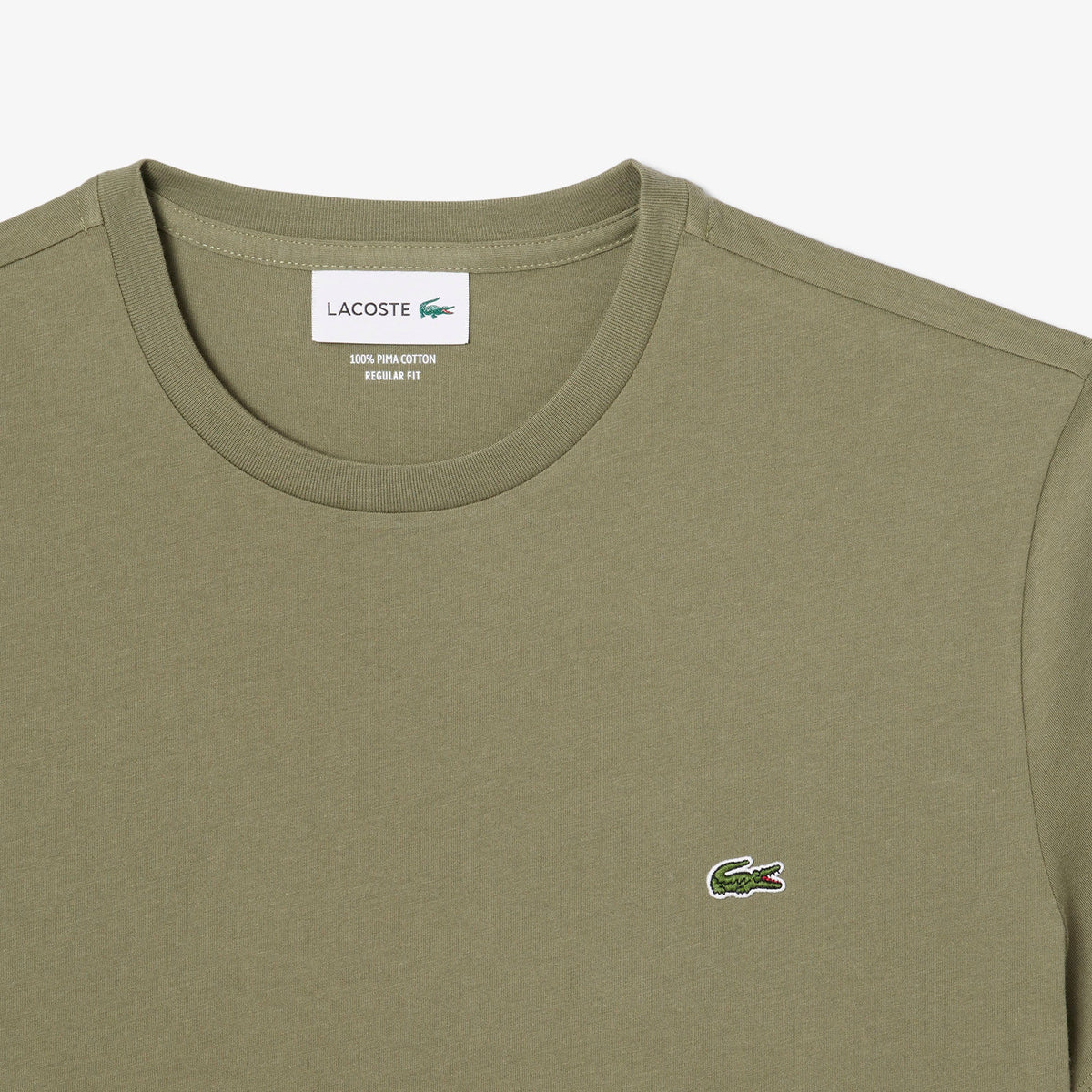 LACOSTE Regular fit CREW NECK T-SHIRT Men’s -KHAKI GREEN-BMY