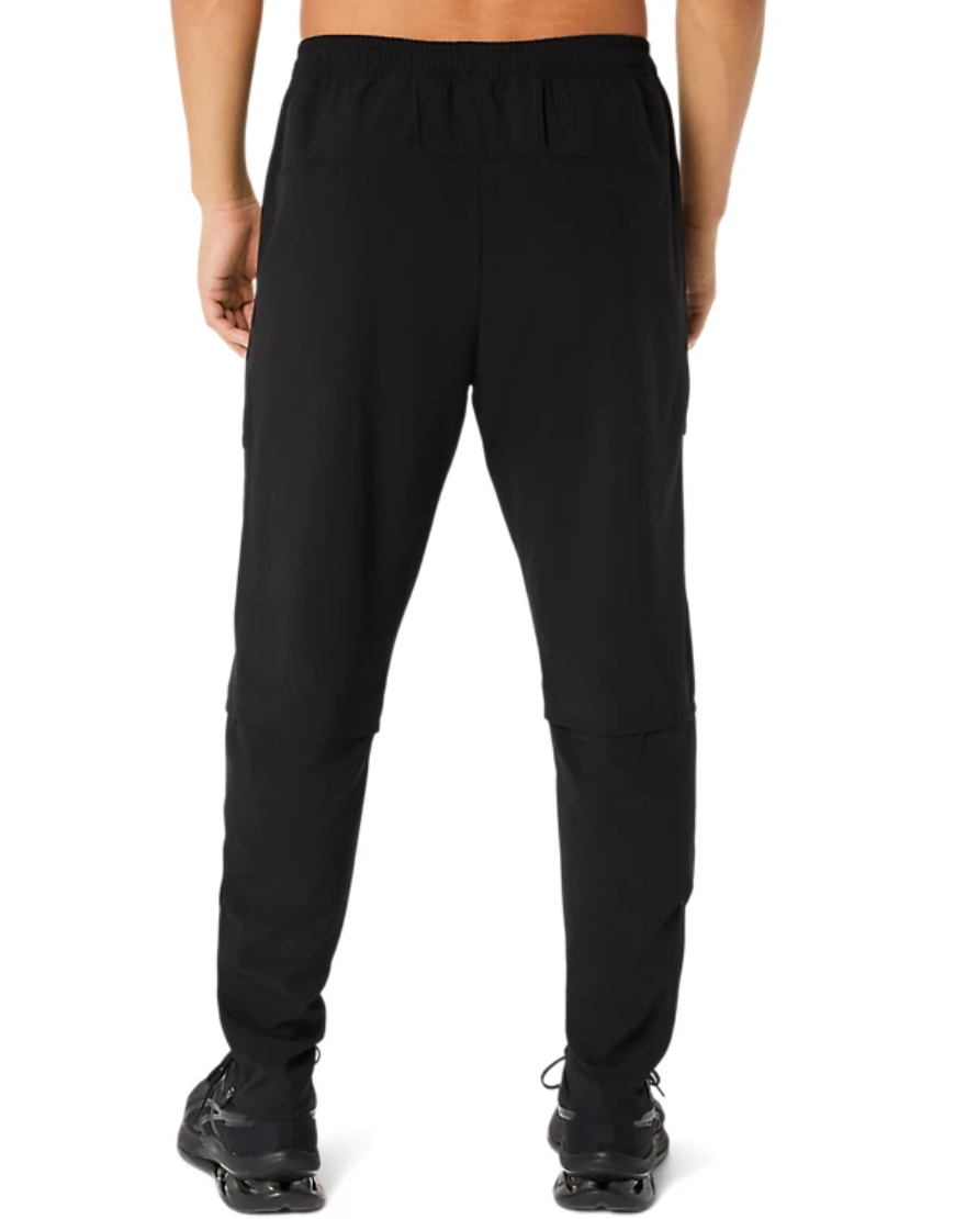 Men's Stretch Woven Zipper Pants :Black