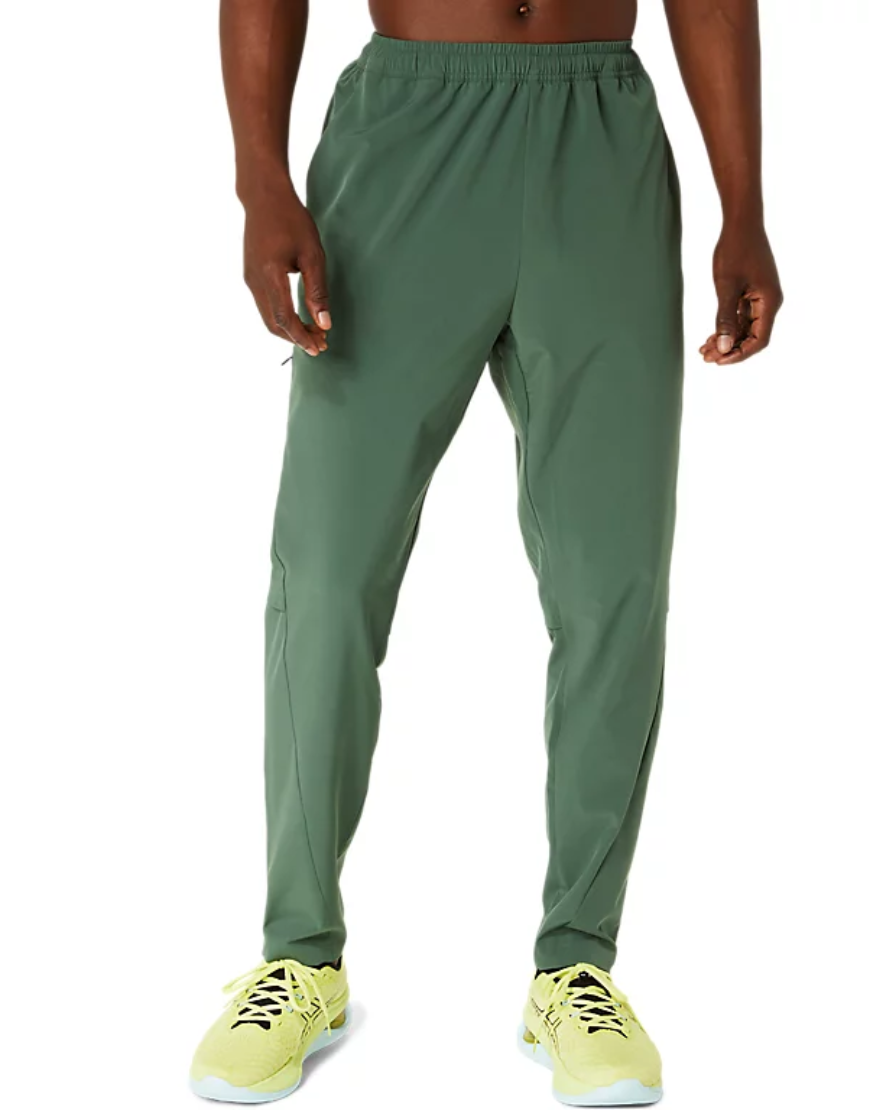 Men's Stretch Woven Zipper Pants :Green