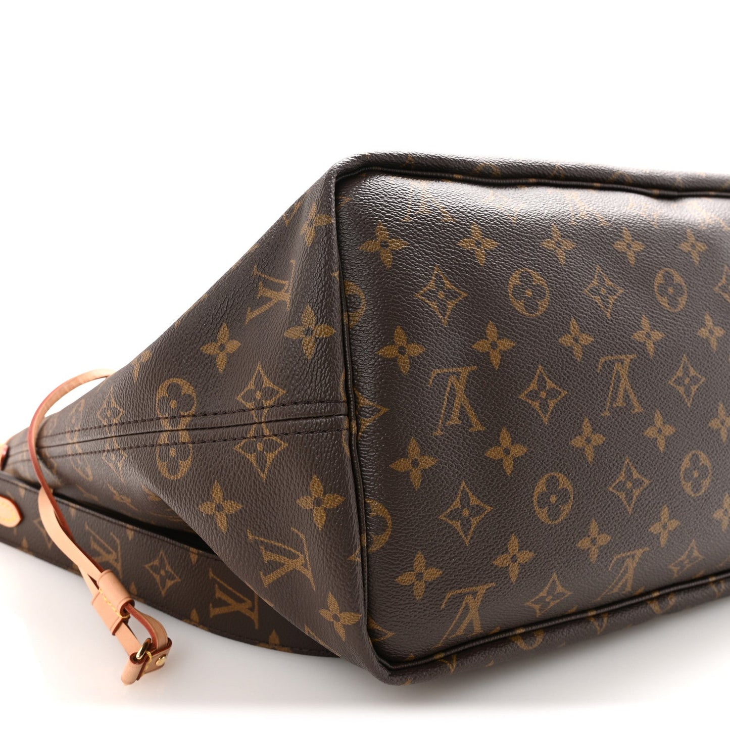 Monogram Stamped Inside Out Neverfull Bandouliere GM Beige