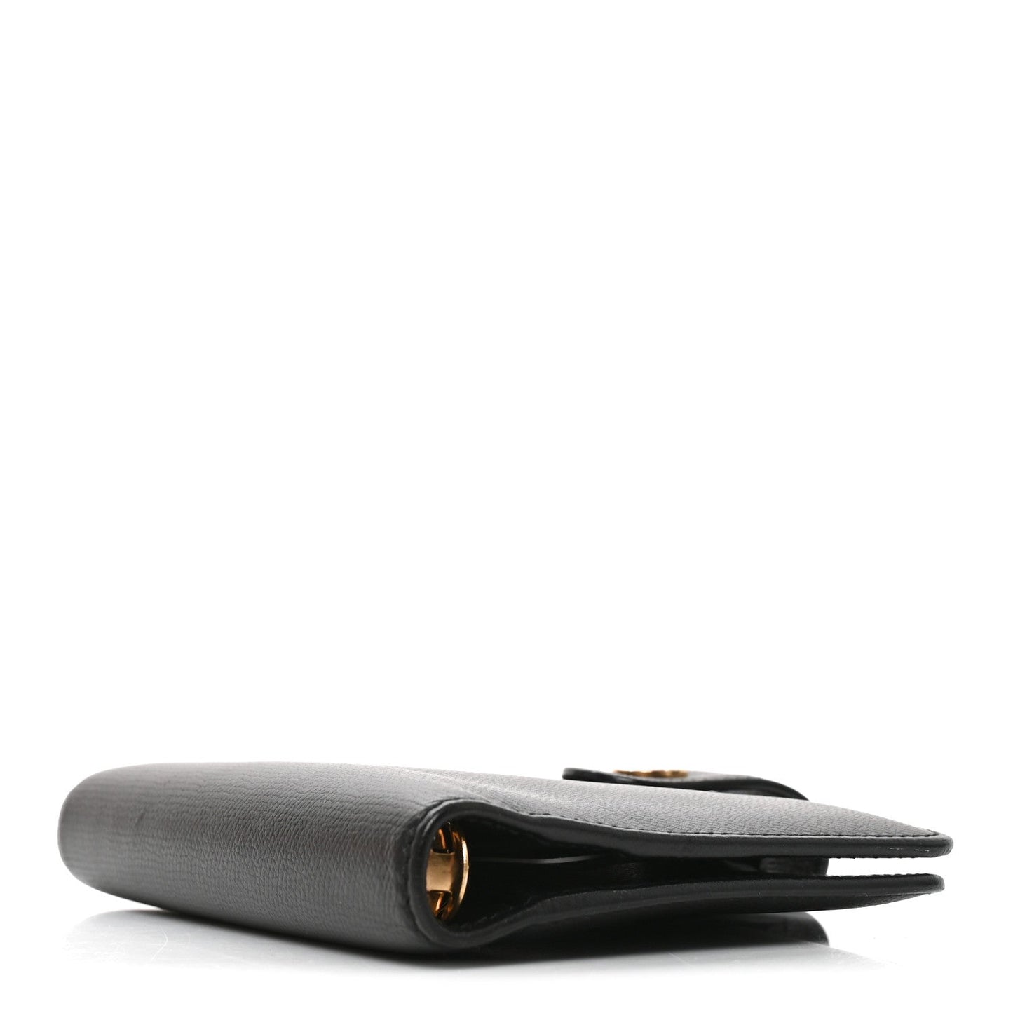 Grained Calfskin CC Button Pocket Agenda Cover Black