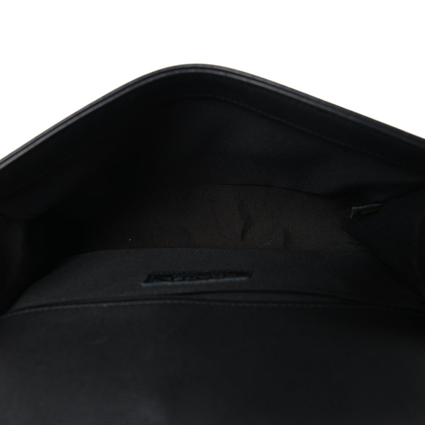 Lambskin Braided Woven Medium Boy Flap Black