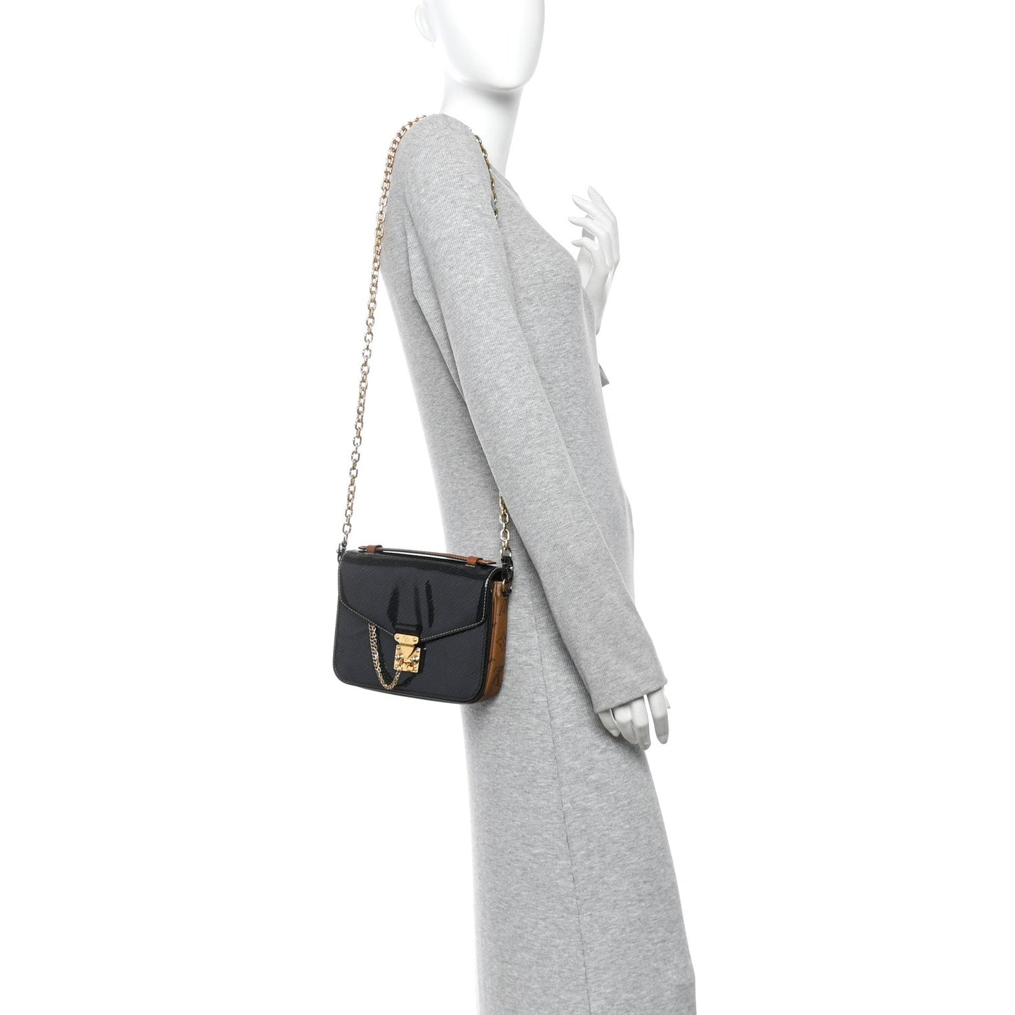 Shiny Epi Monogram Pochette Metis Mini Marine