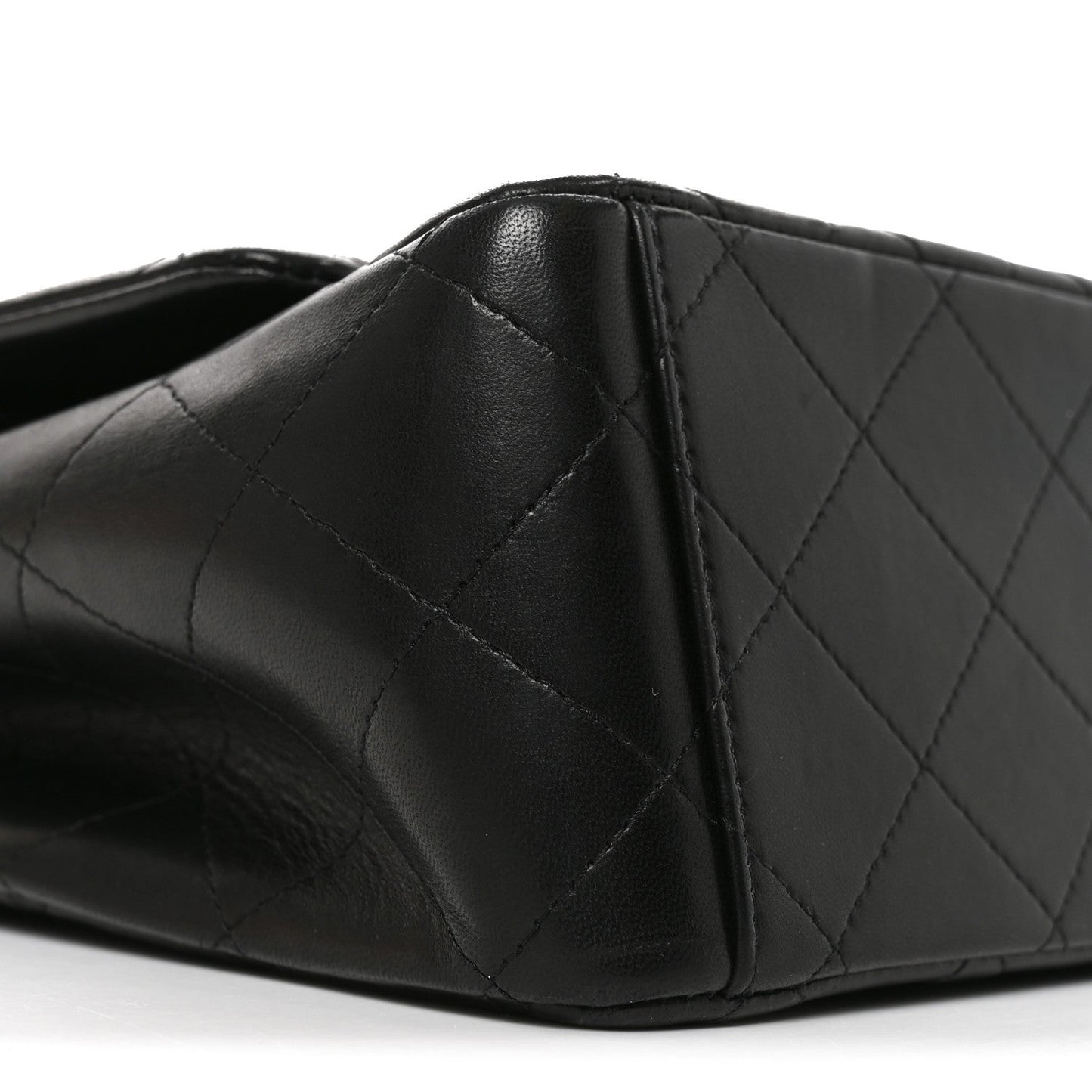 Lambskin Quilted Maxi Double Flap Black