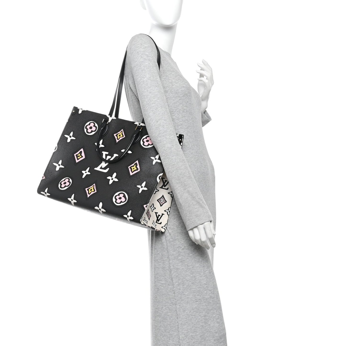 Monogram Giant Wild At Heart Onthego GM Black