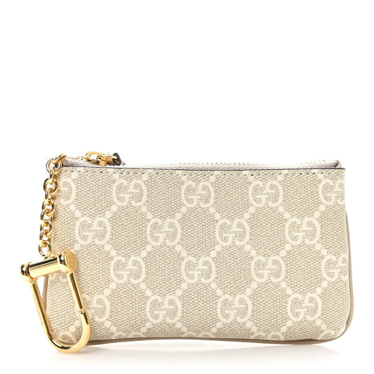 GG Supreme Monogram Key Case Beige Mystic White Oatmeal