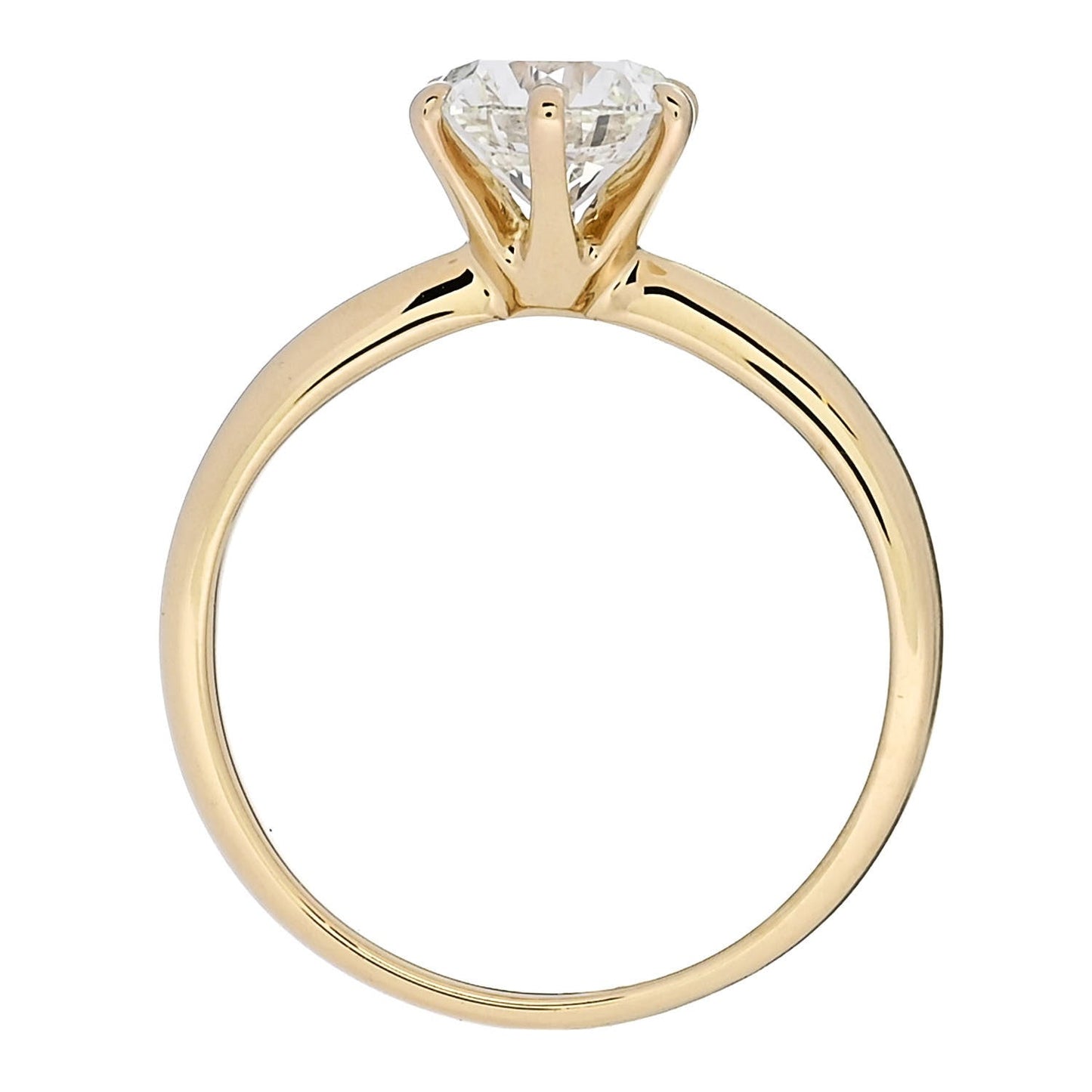 18K Yellow Gold Diamond 1.24ct Solitaire Engagement Ring 53 6.25