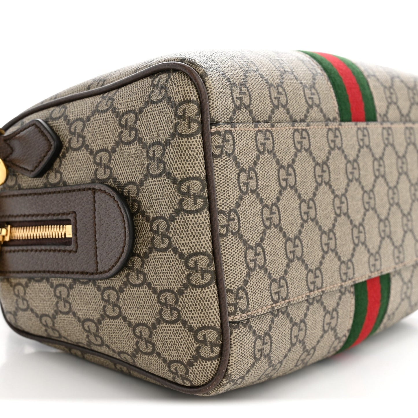 GG Supreme Monogram Web Small Ophidia Top Handle Bag Beige Ebony
