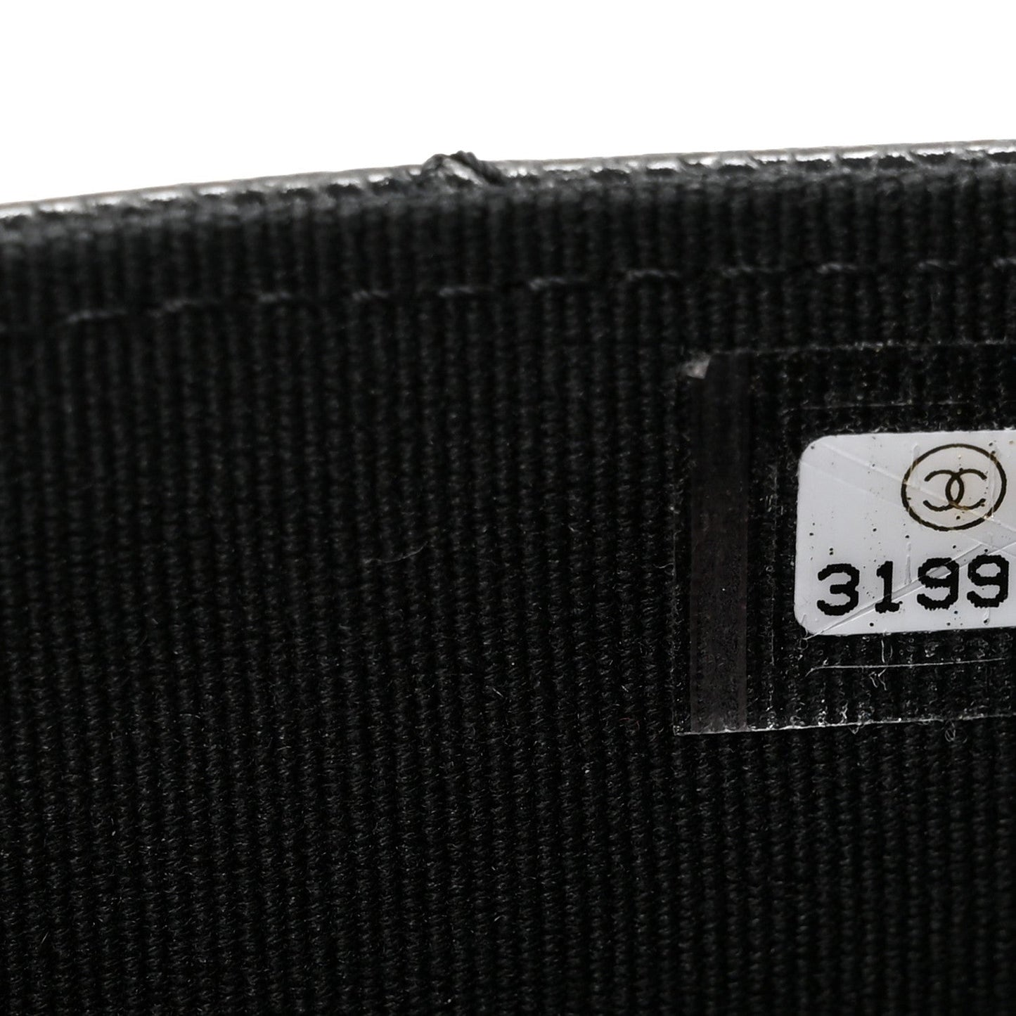 Caviar Quilted Crystal CC Large Gusset Flap Wallet Black