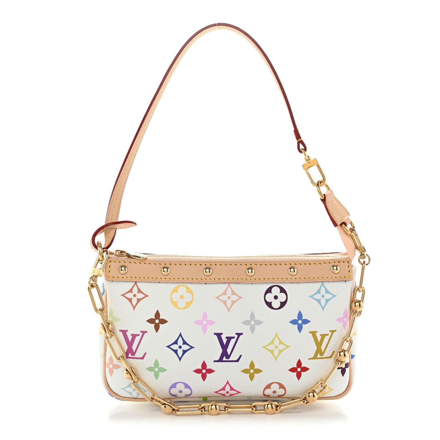 LV X TM Monogram Multicolor Pochette Accessories White