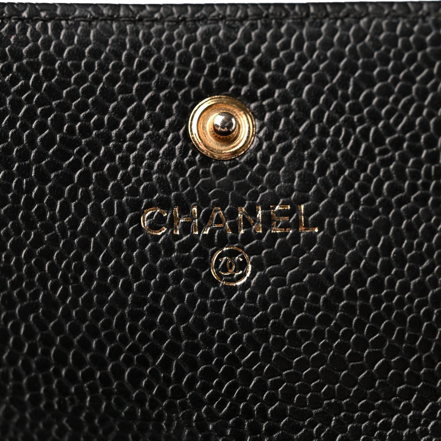 Caviar Quilted Large Flap Wallet Black