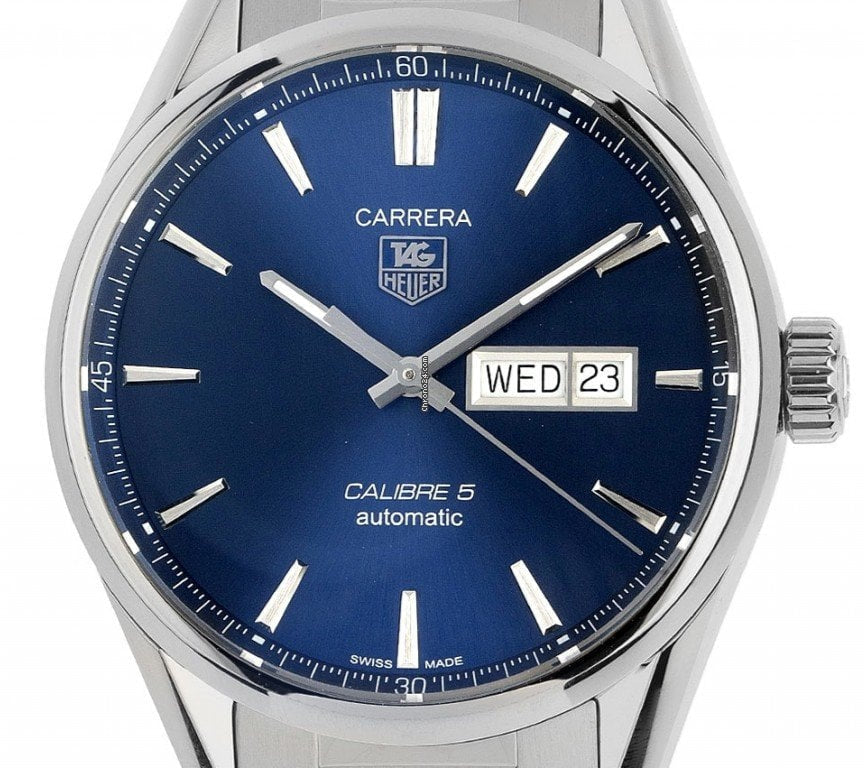 Tag Heuer Carrera Automatic Blue Dial Silver Steel Strap Watch for Men - WAR201E.BA0723