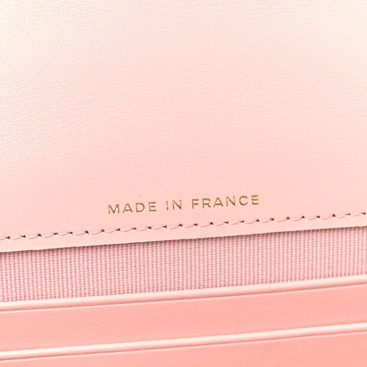 Shiny Caviar Quilted Flap Charm Wallet On Chain WOC Light Pink