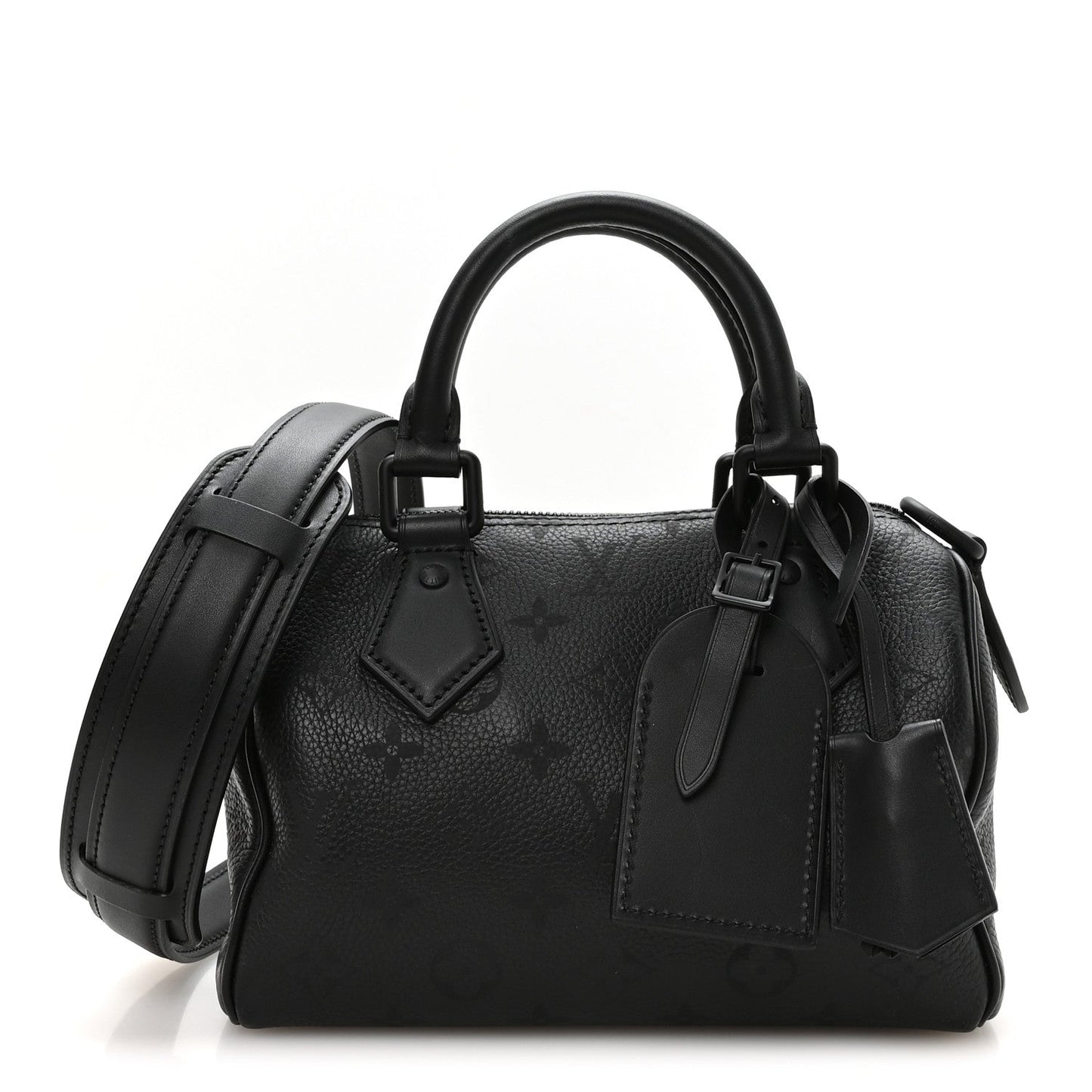 Calfskin Monogram Speedy P9 Bandouliere 20 Ultra Black