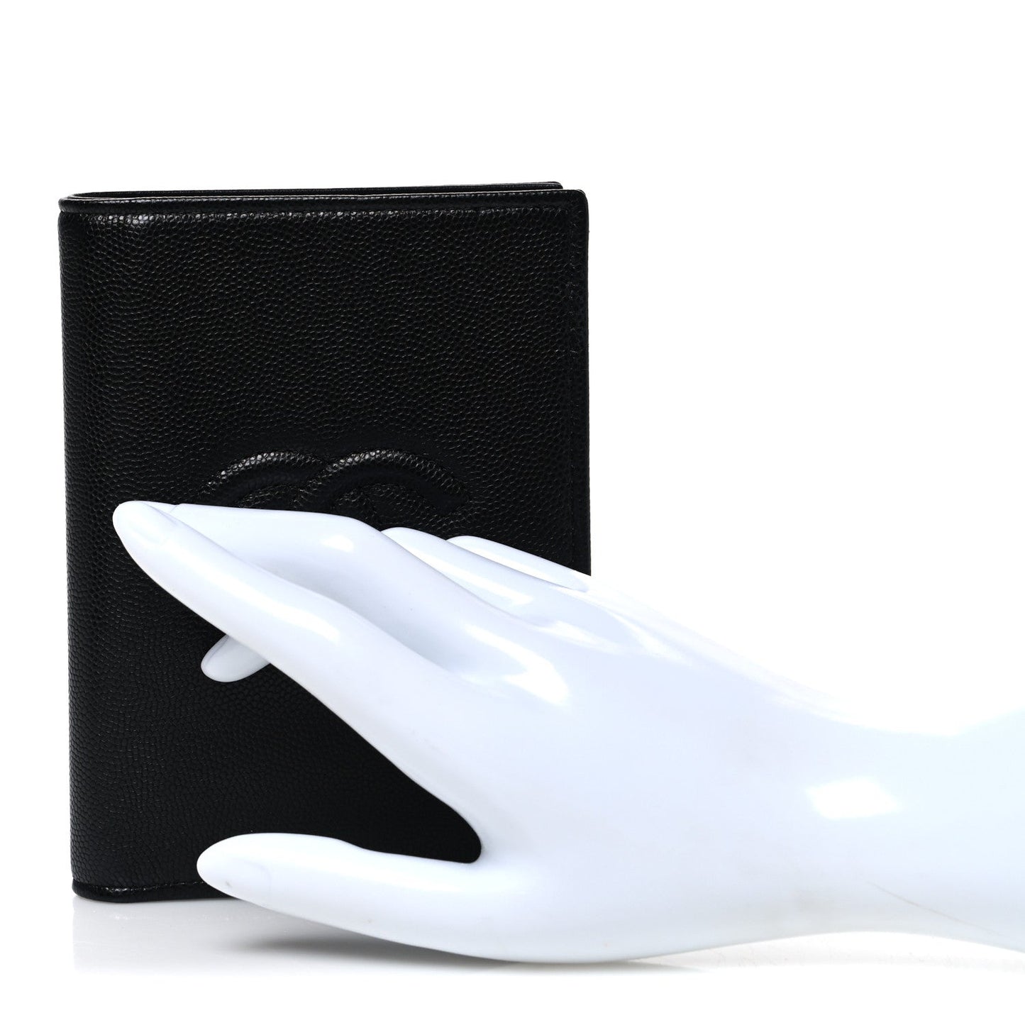 Caviar Timeless Passport Holder Black