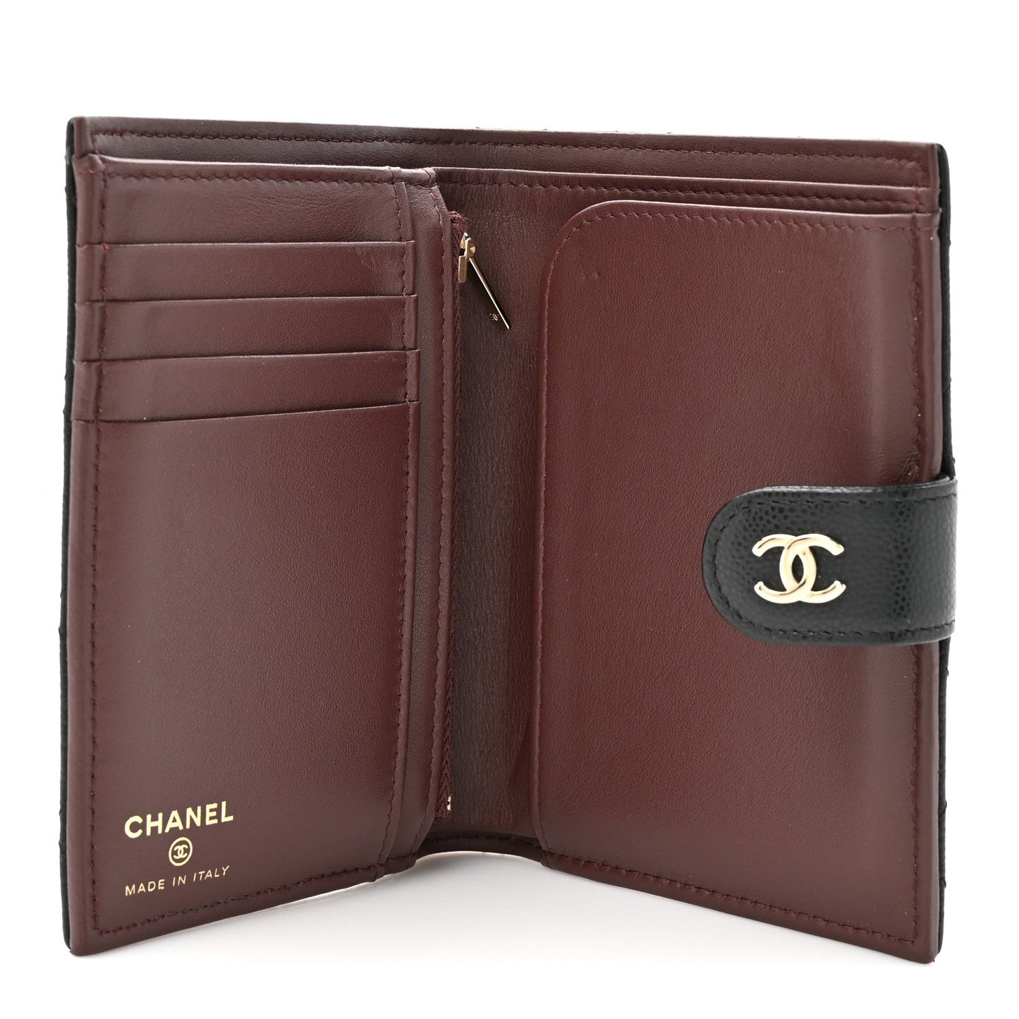 Caviar Quilted Passport Holder Black