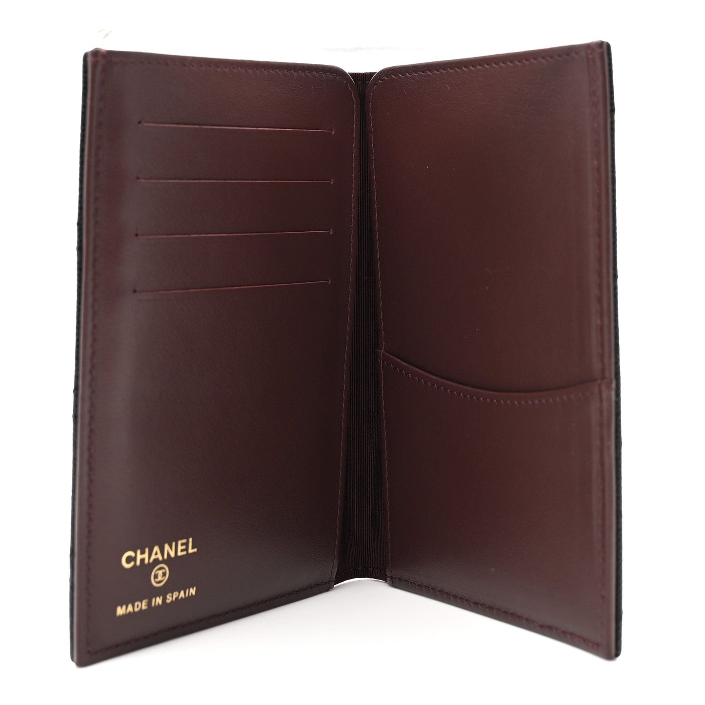 Caviar Quilted Passport Holder Black