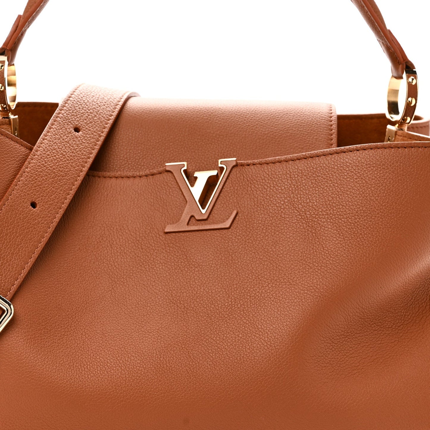 Smooth Grained Calfskin Capucines GM  Souple Cognac