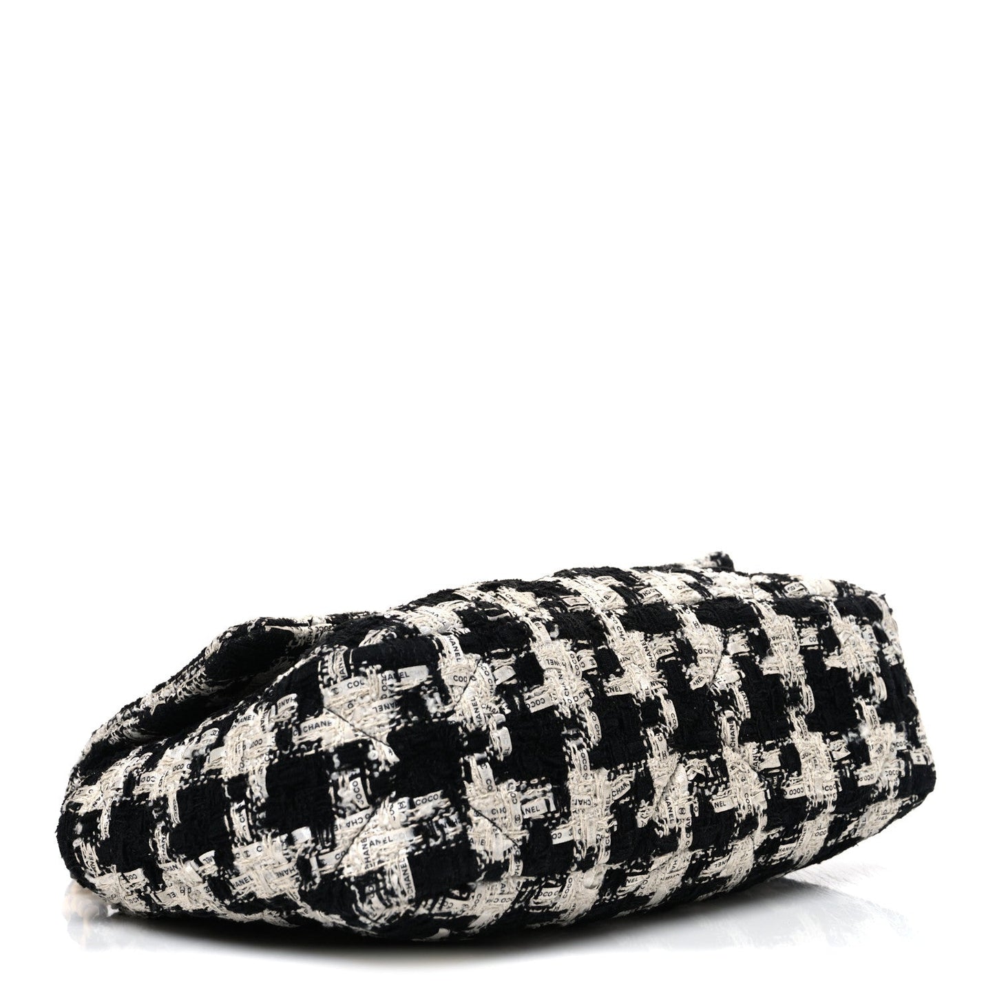Tweed Quilted Medium Chanel 19 Flap Black Ecru White