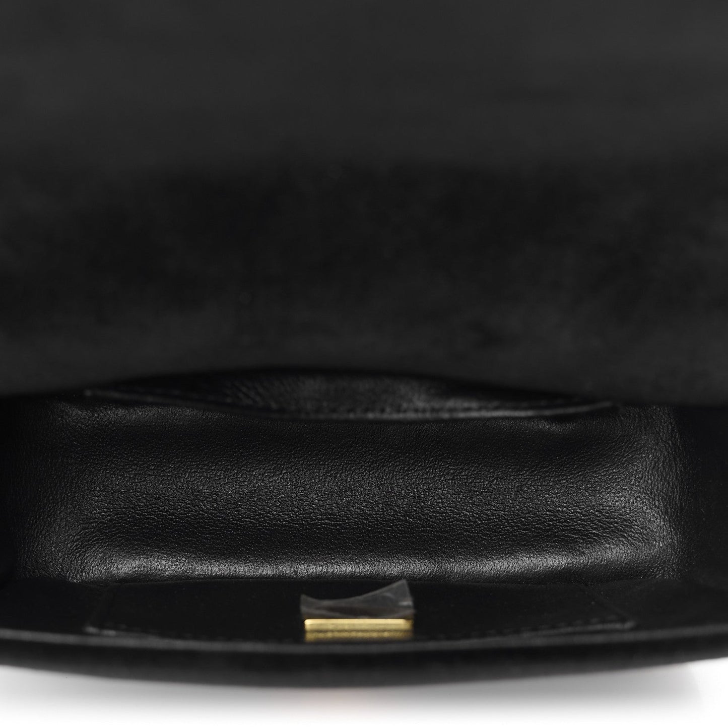Velvet Quilted Crystal CC Mini Flap Black