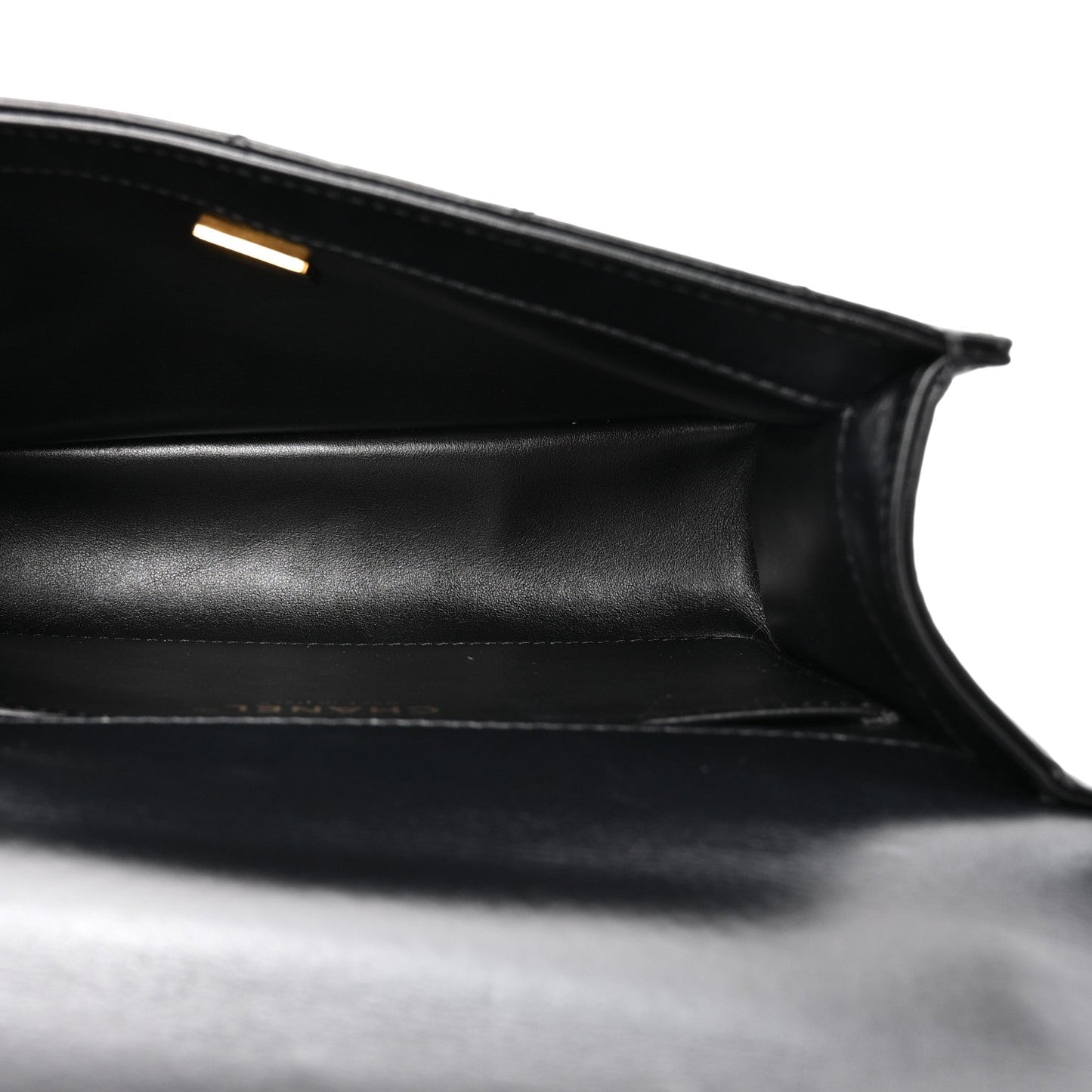 Calfskin Quilted Perfect Fit Flap Black
