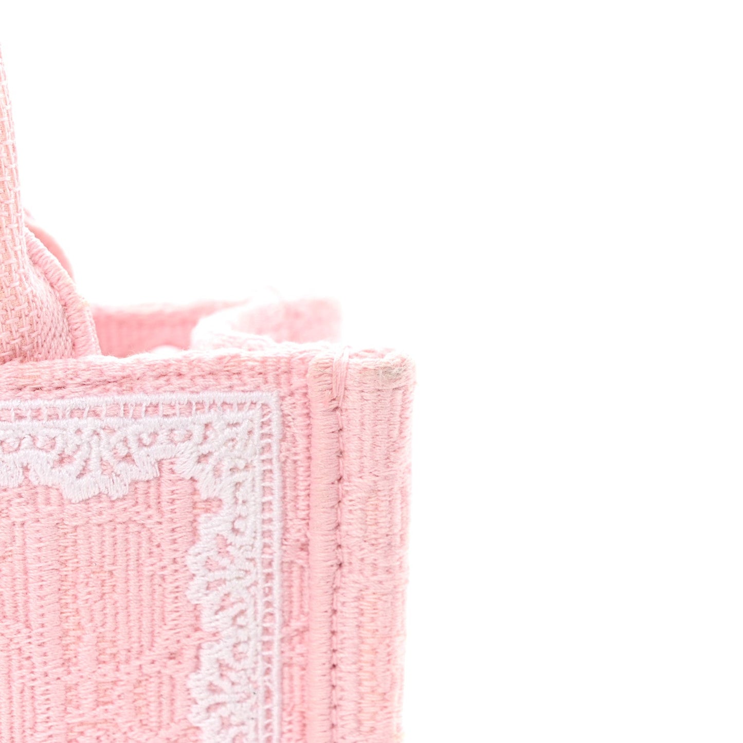 Cotton Toile De Jouy Oblique Embroidered Dior Medaillon Mini Book Tote With Strap Soupir Pink White